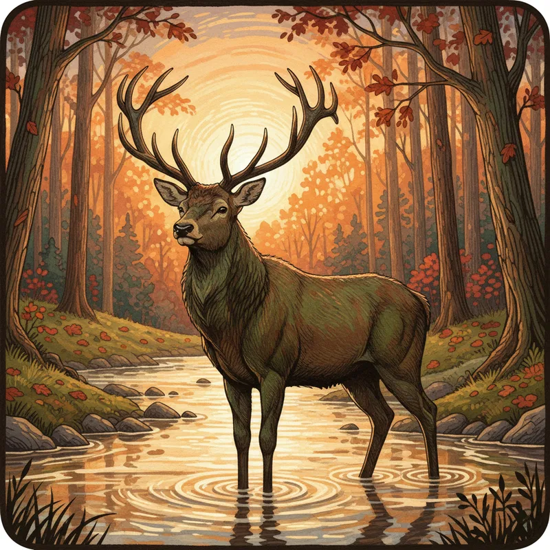 Stag at the Ford
